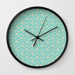 Cute Valentines Day Heart Pattern Lover Wall Clock