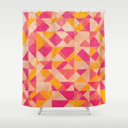 Geometric mosaics abstract colorful pattern Shower Curtain