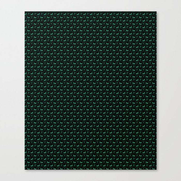 Alien and UFO Pattern Canvas Print