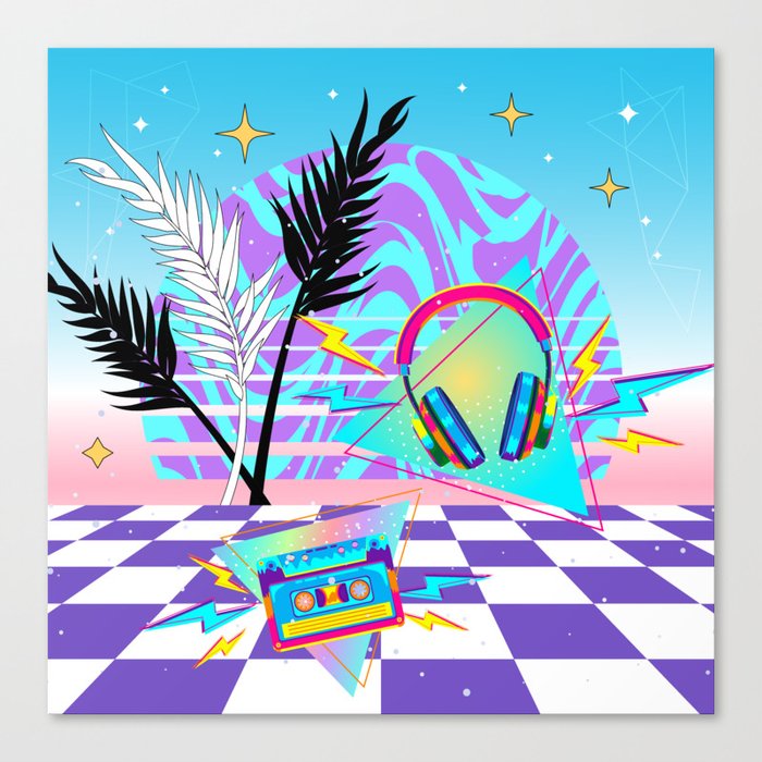 Psychedelic Synthwave Canvas Print