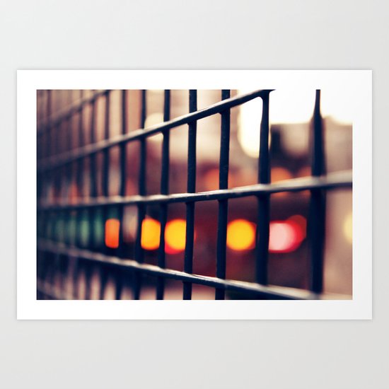 Circles and squares Art Print