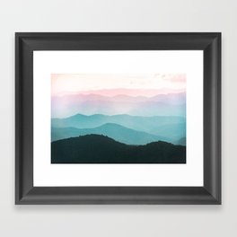 Smoky Mountain National Park Sunset Layers III - Nature Photography Framed Art Print