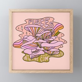 Pisces Mushroom Framed Mini Art Print