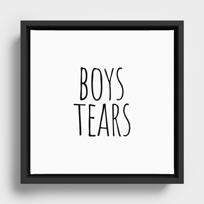 Boys tears Framed Canvas