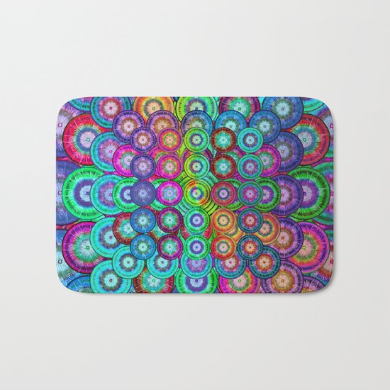 Multicolor Dots Pyramid Bath Mat