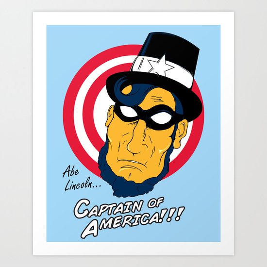 Abe, Captain of America Art Print