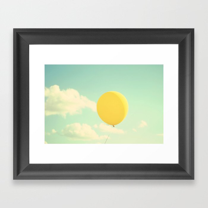 yellow balloon Framed Art Print