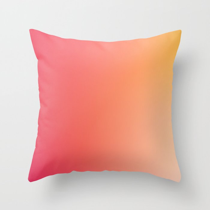 Gradient - Pink & Yellow Throw Pillow