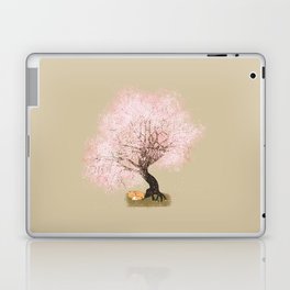 Fox Sleeping Under Cherry Blossoms Laptop & iPad Skin
