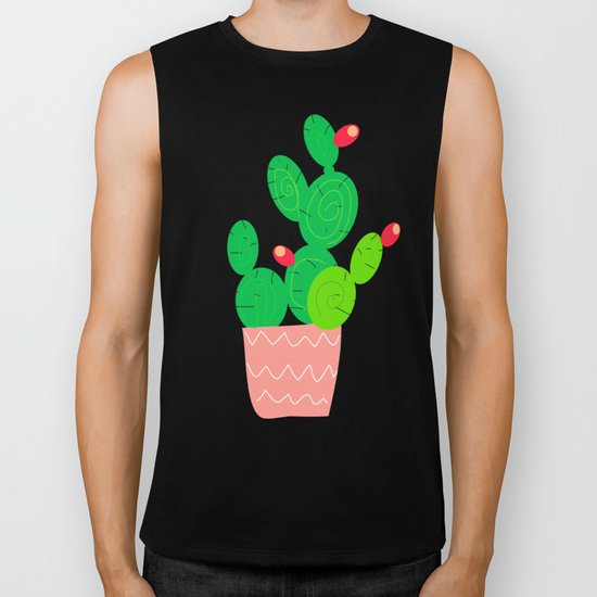 Potted Cactus Biker Tank