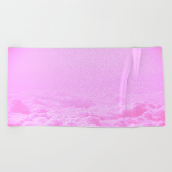 Cotton Candy Clouds Beach Towel