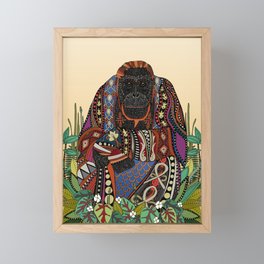 orangutan king cornsilk Framed Mini Art Print