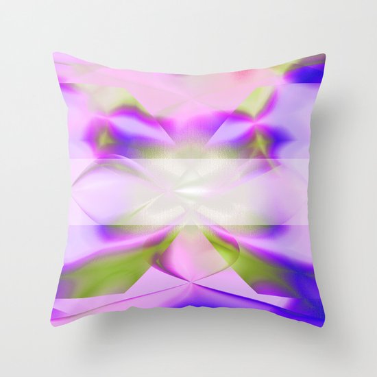 Purple Iris Abstract Throw Pillow