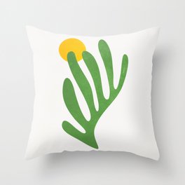 Green Leaf & Sun: Matisse Edition | Mid Century Series Throw Pillow