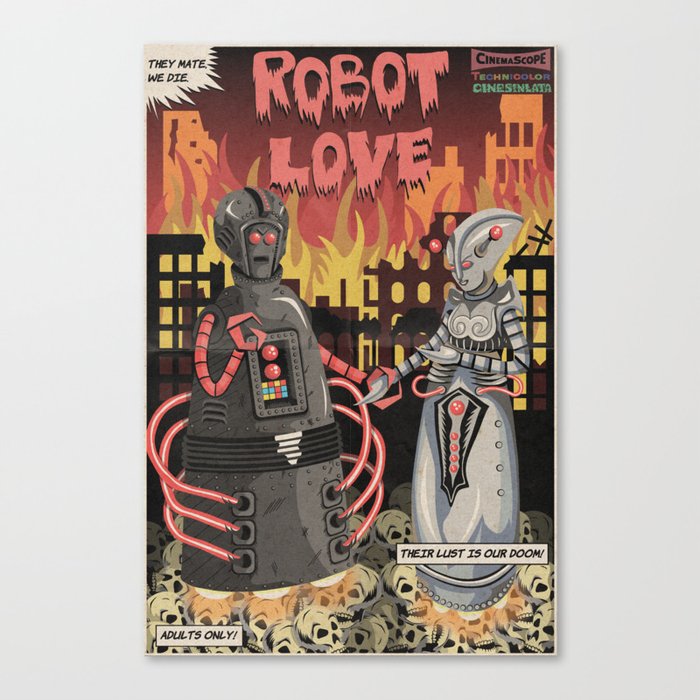 Robot Love Canvas Print