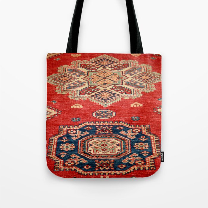 Natural Dyed Handmade Anatolian Carpet Tote Bag