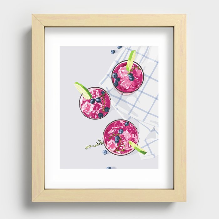 happy hour Recessed Framed Print