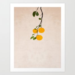 Branch of citrus Art Print