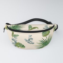 Palm leaves green seamless beige pattern Fanny Pack | Palmstickers, Design, Home, Watercolor, Palmmugs, Decor, Table, Palmdecor, Watercolorprint, Drawing 
