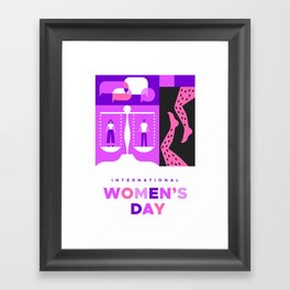 Women's Day female celebration design Framed Art Print