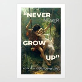 Never Grow Up (ft. flirty 'Springtime' painting) | Classics Collection Art Print