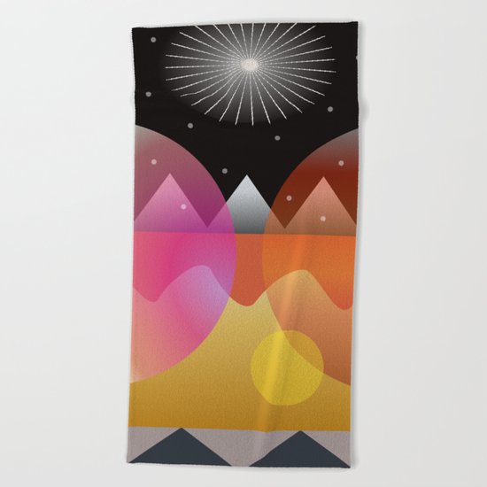 Solar Flares Beach Towel
