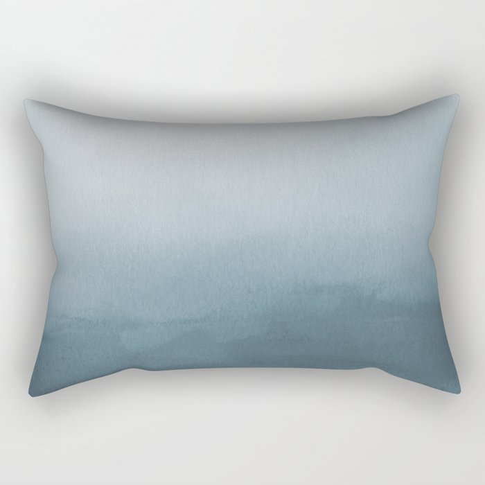 Behr Blueprint Blue S470-5 Abstract Watercolor Ombre Blend - Gradient Rectangular Pillow