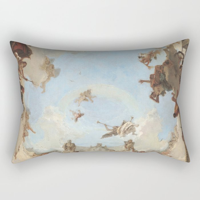 Renaissance Ceiling Painting Angels Cherubs Giovanni Battista Tiepolo Rectangular Pillow