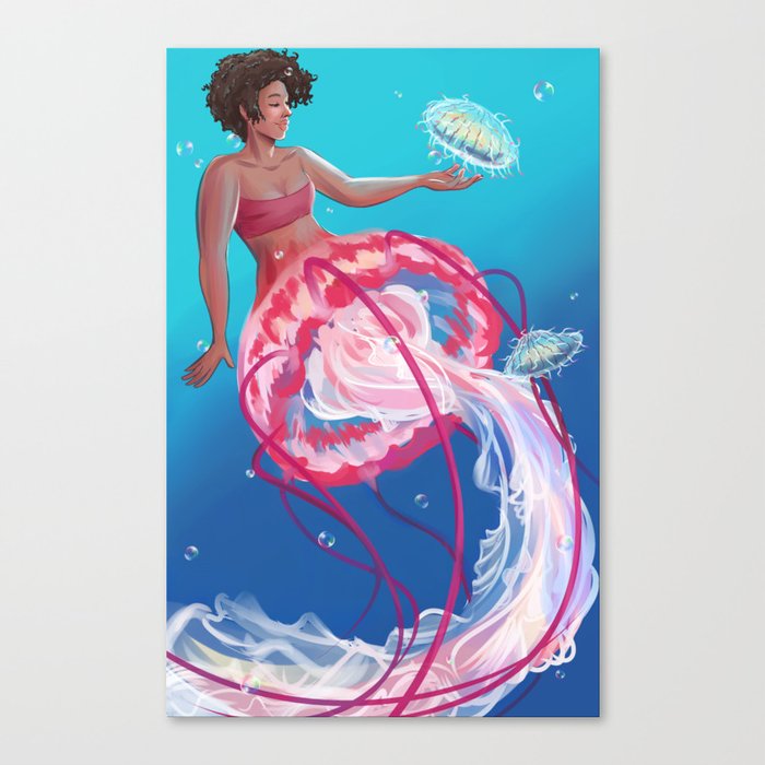 Jellyfish Girl Canvas Print
