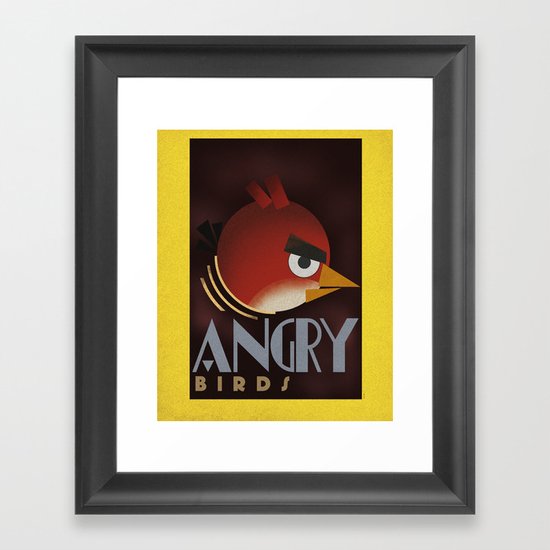 Carlu Spirit - Angry Birds Framed Art Print