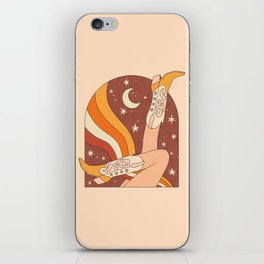 Neutral 70s Western Boots iPhone Skin | Freespirit, Neutral, Throwback, Cowboy, Celestial, Western, Retro, Nightsky, Graphicdesign, Cowgirl 