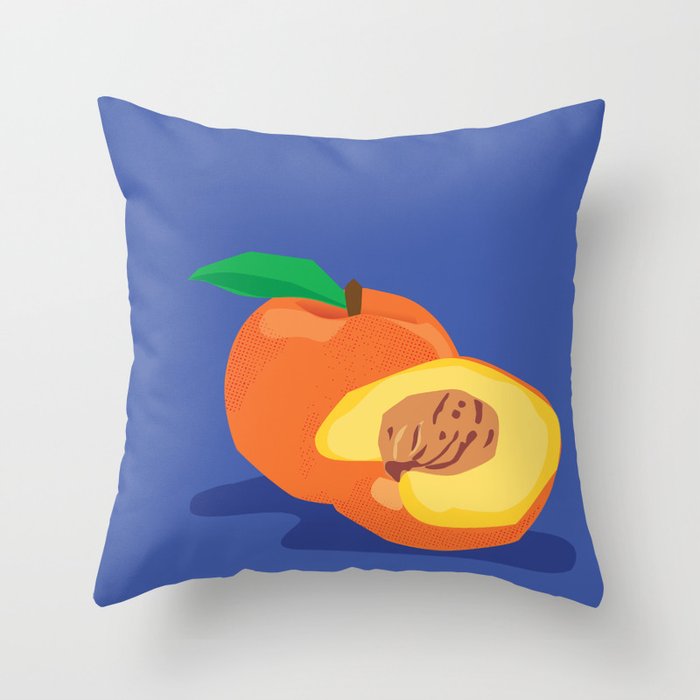Peachy Peach Throw Pillow
