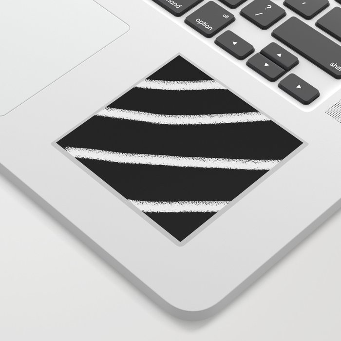 Black and white stripes 3 Sticker