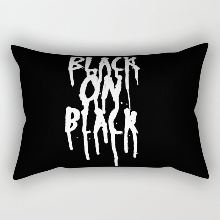 Black on black Rectangular Pillow