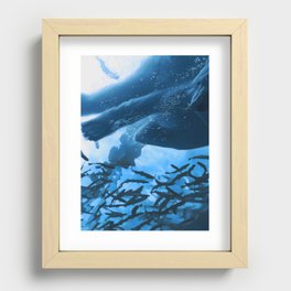 Polar Bear - Ice Blue Recessed Framed Print