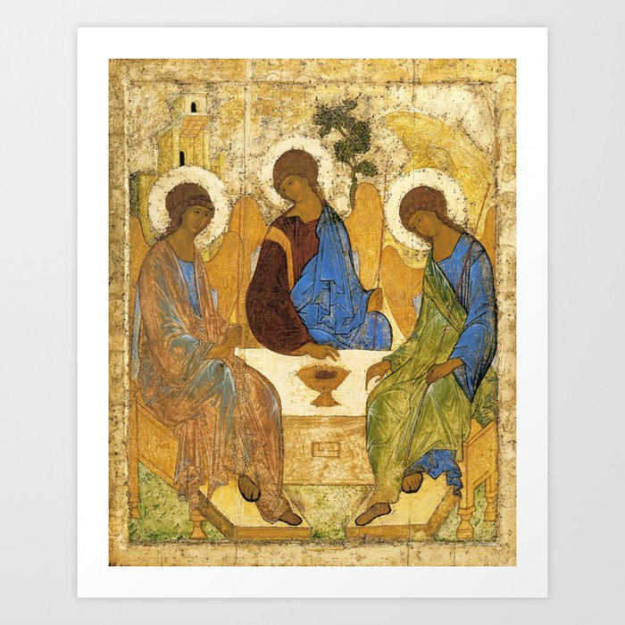 The Holy Trinity By Andrei Rublev Art Print