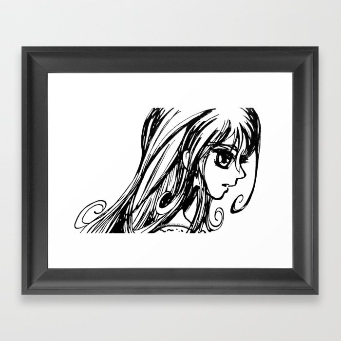 Vampire girl Framed Art Print