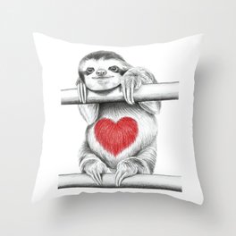 If Care Bears were sloths... Throw Pillow