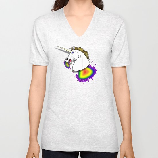 HOMOPHOBIA KILLS UNICORNS Unisex V-Neck