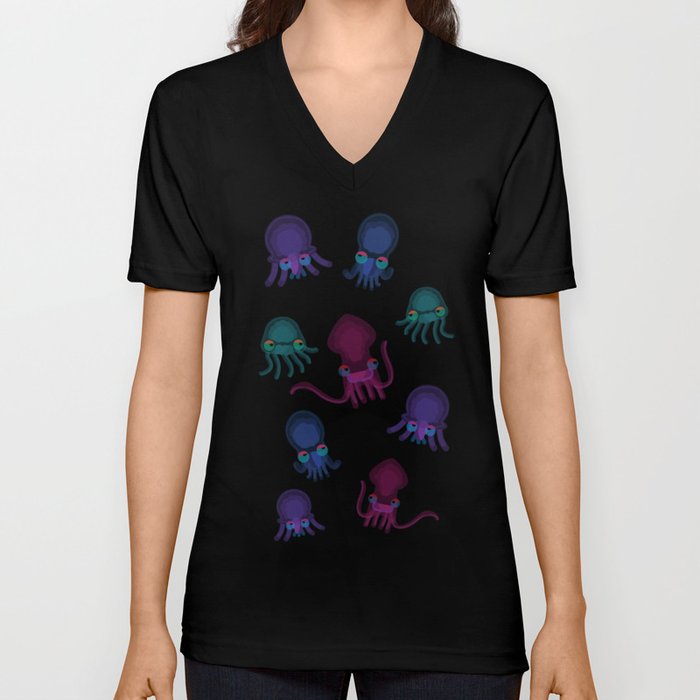 Squid V Neck T Shirt