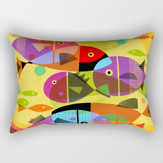 AQUATIC RAINBOW Rectangular Pillow