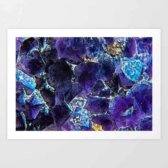 AMETHYST ABSTRACT Art Print