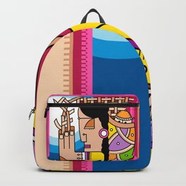 Artesana Backpack | Mujer, Color, Ilustracion, Tejido, Cultura, Vector, Artesana, Vestido, Tradicion, Moda 