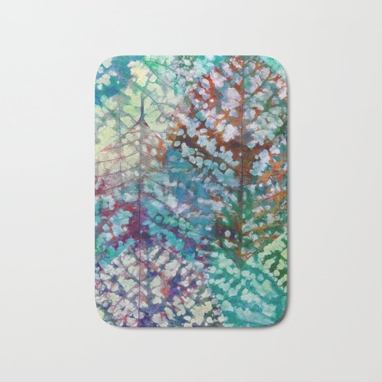 Colorful leaves II Bath Mat