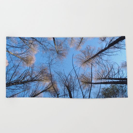 Glowing trees II Beach Towel
