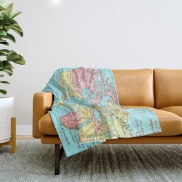 Map of the World Throw Blanket