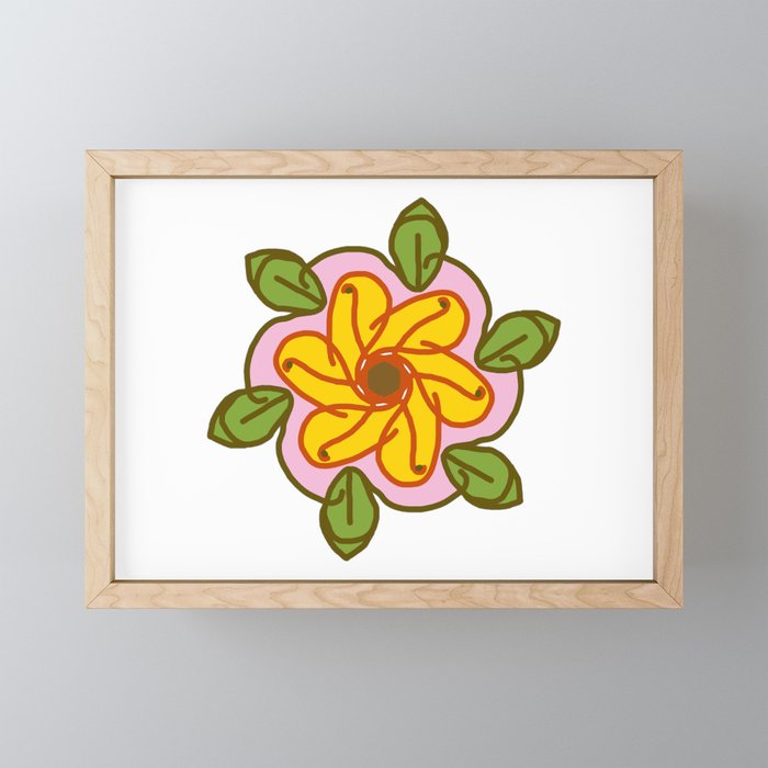 Flower Power Framed Mini Art Print