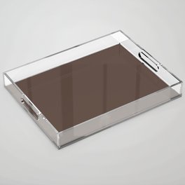 Dark Brown Solid Color Pairs Pantone Fondue Fudge 19-1224 TCX Shades of Brown Hues Acrylic Tray