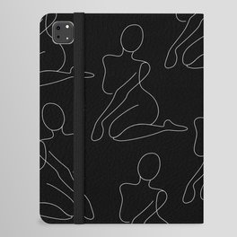 Nude Curve in black / Line drawing of a woman’s naked body shape iPad Folio Case