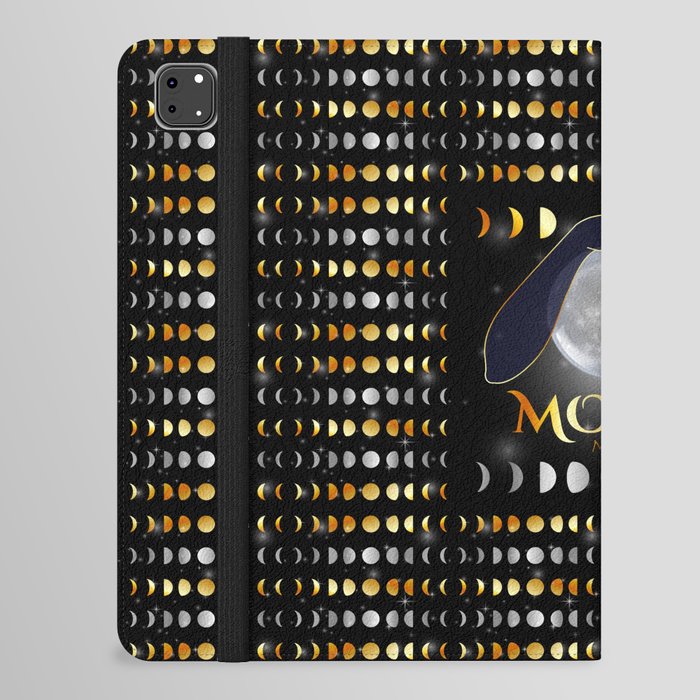 Moon phases mystical womans hands on full moon iPad Folio Case